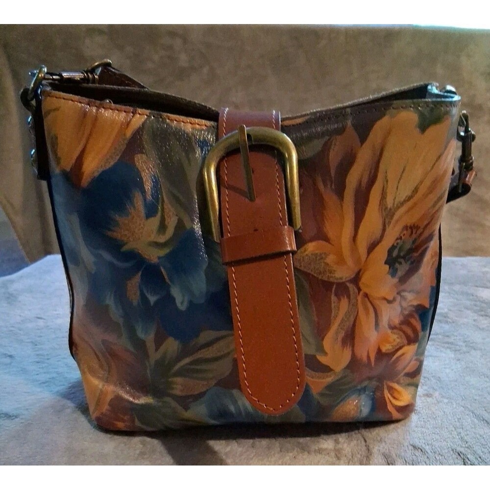 PATRICIA NASH Bucket Hand Bag Leather  Victorian Garden